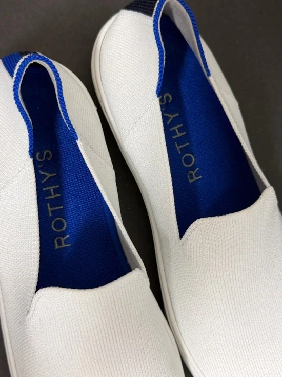 Rothy's Original Slip On Sneakers Womens 9 White Knit Casual Flats Shoes - Picture 6 of 8